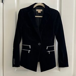 Michael Kors Velvet / Velour Blazer Jacket Womens Black size 0